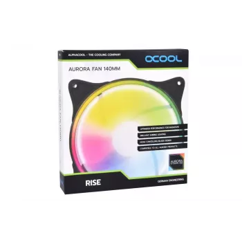Ventilátor Alphacool Rise Aurora 14 cm čierny 2000 RPM 154,1 m³/h