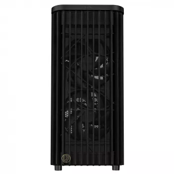 PC skriňa ASUS ProArt PA401 Wood TG PWM Tower čierna — ATX, tvrdené sklo, 2x160mm predné ventilátory, USB-C, podporuje GPU 31,5 cm