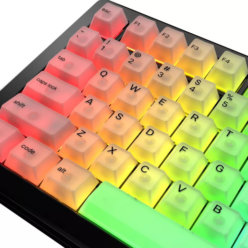 Keycaps GLORIOUS Polychroma V2 RGB US layout — náhradná sada pre mechanické klávesnice