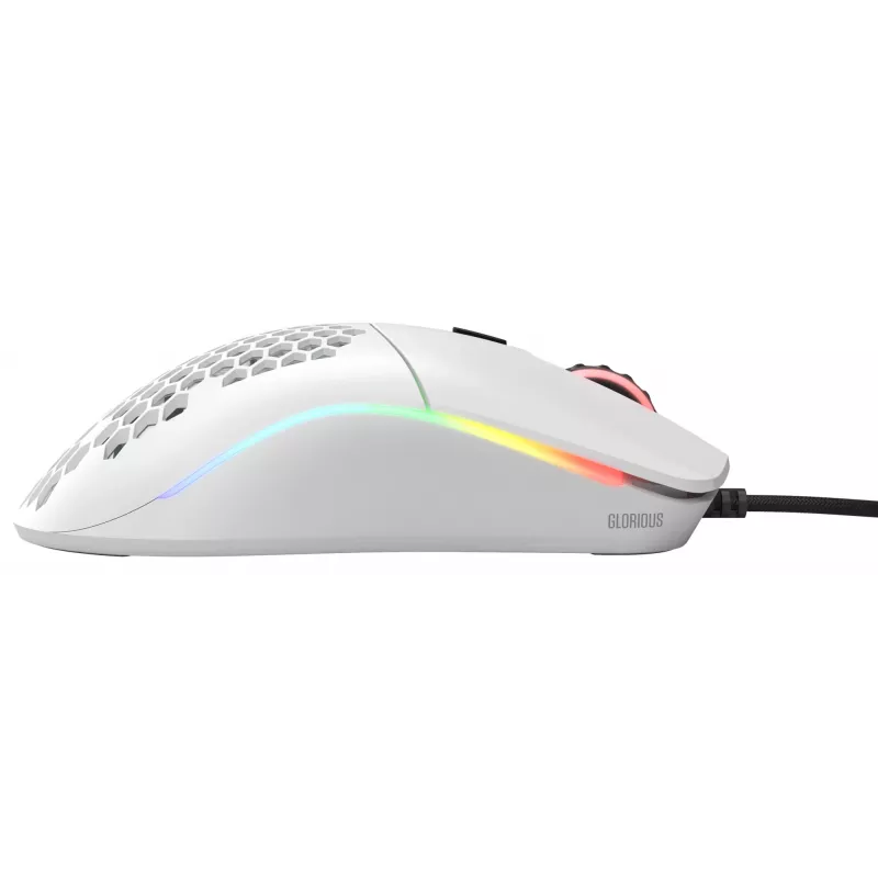 Glorious Gaming Glorious Model O- myš Regular (biela), pravá ruka, optická, USB Type-A, 3200 DPI, biela