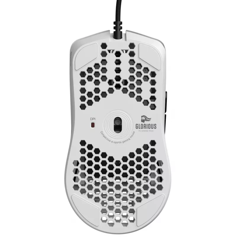 Glorious Gaming Glorious Model O- myš Regular (biela), pravá ruka, optická, USB Type-A, 3200 DPI, biela