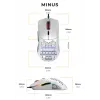 Glorious Gaming Glorious Model O- myš Regular (biela), pravá ruka, optická, USB Type-A, 3200 DPI, biela