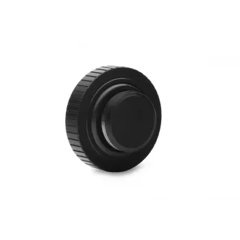 EK-Quantum Torque zátka — mosadz, čierna/strieborná, Ø 23 mm, výška 5,5 mm