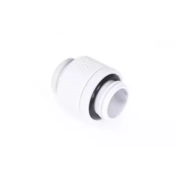 Alphacool Eiszapfen 17489 otočný dvojitý nipel (adaptér) G1/4 vonkajší na G1/4 vonkajší, mosadz, 22 mm, biely