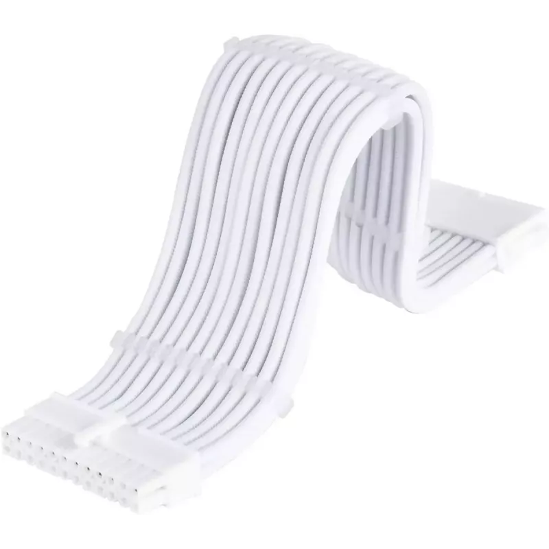 Predlžovací kábel napájacieho zdroja SILVERSTONE 24-pol ATX SST-PP07E-MBW-V2 30 cm biely