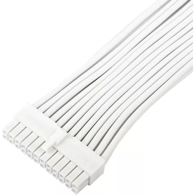 Predlžovací kábel napájacieho zdroja SILVERSTONE 24-pol ATX SST-PP07E-MBW-V2 30 cm biely