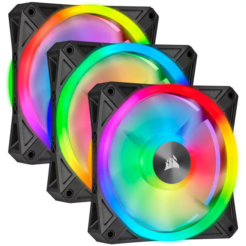 CORSAIR iCUE QL140 RGB 140mm PWM sada dvoch ventilátorov s Lighting Node Core