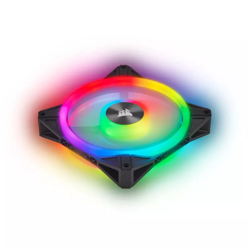 CORSAIR iCUE QL140 RGB 140mm PWM sada dvoch ventilátorov s Lighting Node Core