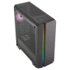 Aerocool GENESISV2BK PC ATX skriňa, predný panel LED ARGB ventilátor ARGB 12 cm, čierna
