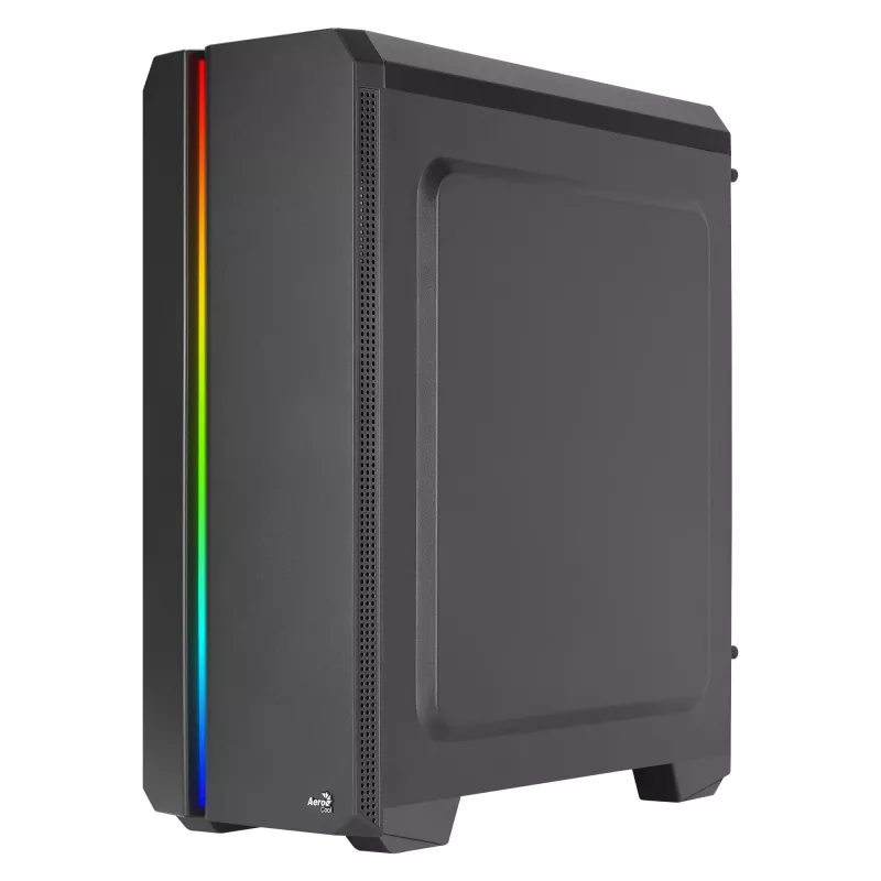 Aerocool GENESISV2BK PC ATX skriňa, predný panel LED ARGB ventilátor ARGB 12 cm, čierna
