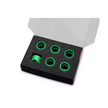 Kompresný krúžok EK Water Blocks Quantum Torque hliník zelený 6 ks