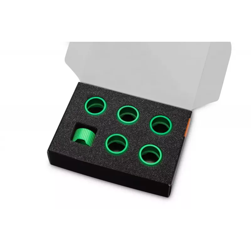 Kompresný krúžok EK Water Blocks Quantum Torque hliník zelený 6 ks
