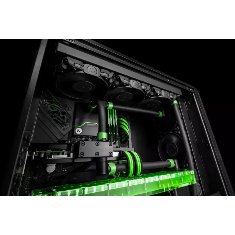 Kompresný krúžok EK Water Blocks Quantum Torque hliník zelený 6 ks