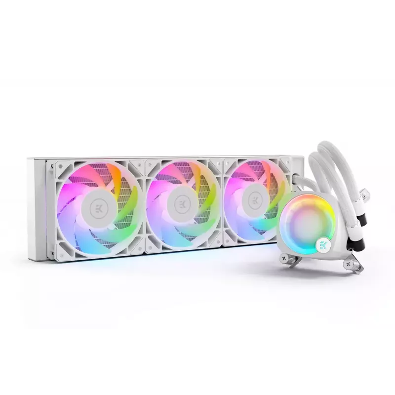 EK Water Blocks EK-Nucleus AIO CR360 Lux D-RGB vodné chladenie procesora, 360 mm, biele