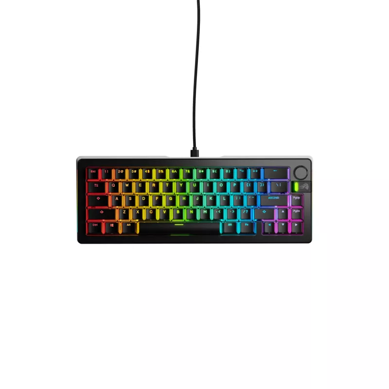 GLORIOUS GMMK 3 PRO 65% Prebuilt mechanická klávesnica, káblová USB, QWERTY, RGB, čierna