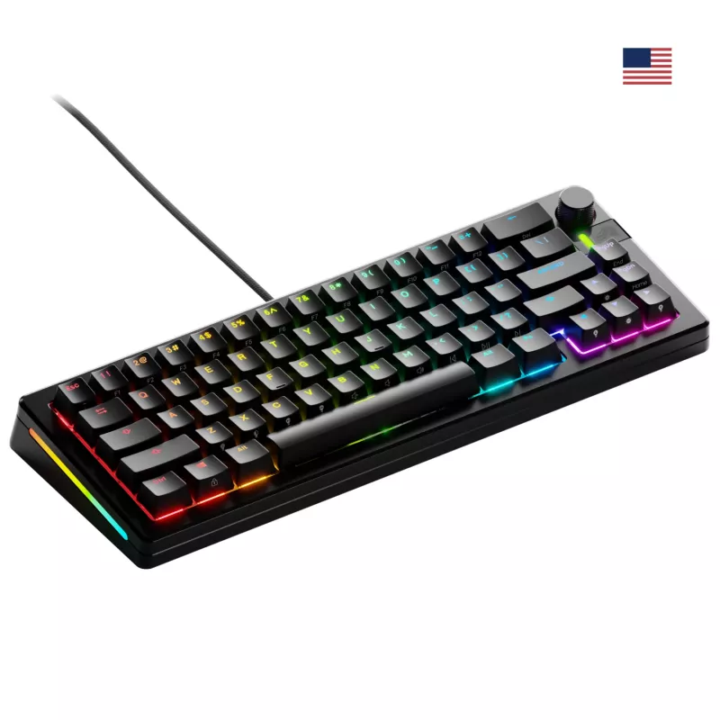 GLORIOUS GMMK 3 PRO 65% Prebuilt mechanická klávesnica, káblová USB, QWERTY, RGB, čierna