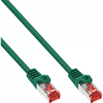 InLine patch kábel S/FTP PiMF Cat.6 250MHz PVC meď zelený 1m