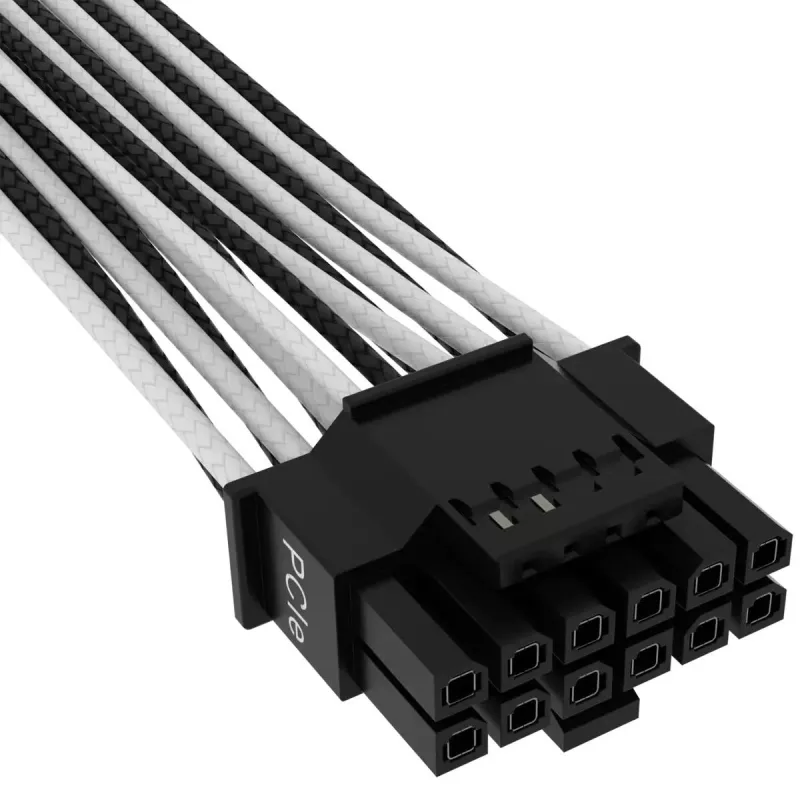 CORSAIR Premium Individually Sleeved 12+4pin Pci-e Gen 5 12vhpwr 600w kábel Type 4 čierna/biela