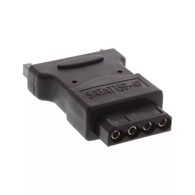InLine SATA napájací adaptér 1 Molex 4 Pin konektor samec / 15 Pin SATA konektor samica