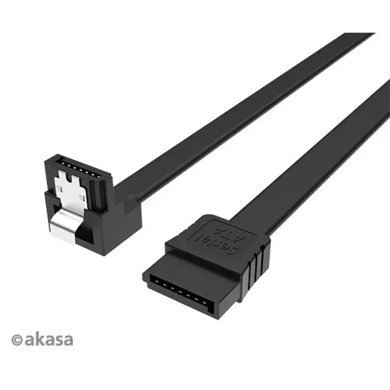 Interný SATA dátový kábel Akasa Proslim 90° konektor, 100 cm