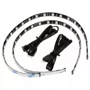 Sada osvetlenia počítačovej skrine BITFENIX Alchemy 2.0, univerzálna skriňa, 12 V, 5,04 W, 2 kusy, 10 mm x 0,5 m, čierna/biela