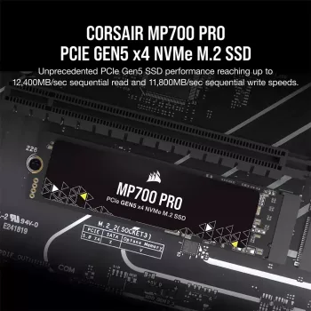 SSD disk 2 TB CORSAIR M.2 PCI-E NVMe Gen5 MP700 PRO retail