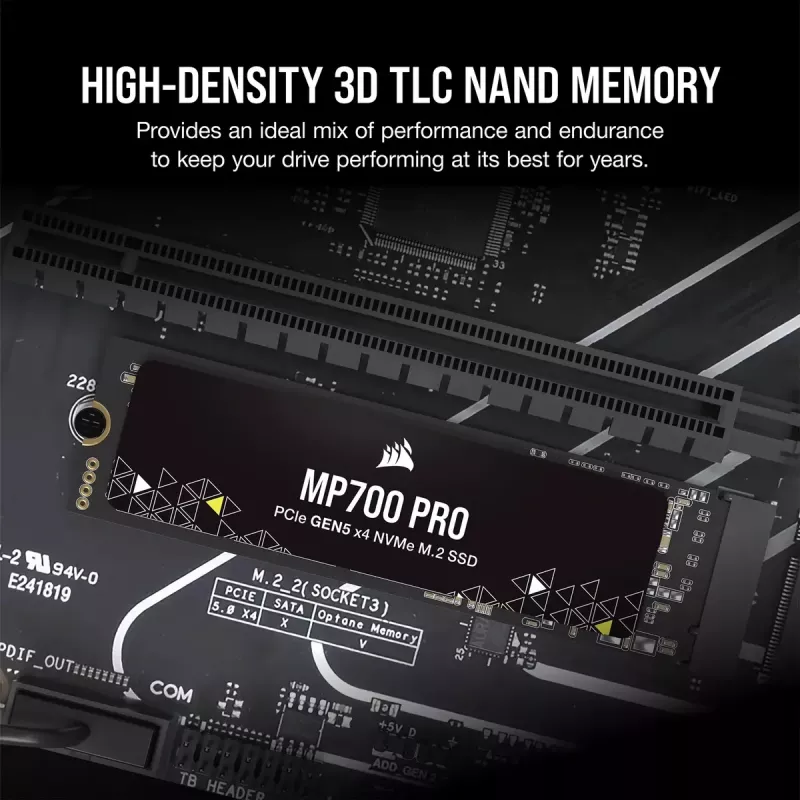 SSD disk 2 TB CORSAIR M.2 PCI-E NVMe Gen5 MP700 PRO retail