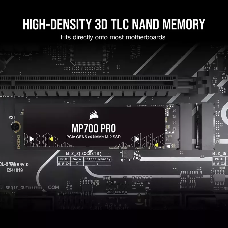 SSD disk 2 TB CORSAIR M.2 PCI-E NVMe Gen5 MP700 PRO retail