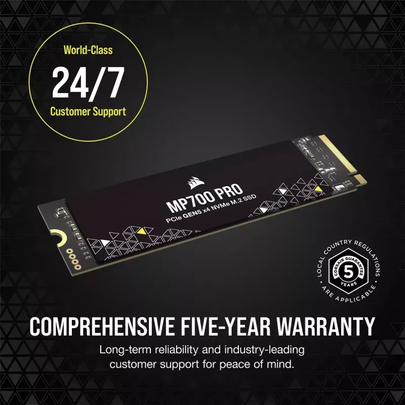 SSD disk 2 TB CORSAIR M.2 PCI-E NVMe Gen5 MP700 PRO retail