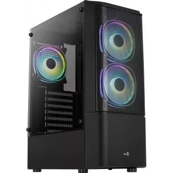 PC skriňa Aerocool Quantum Mesh Midi Tower čierna
