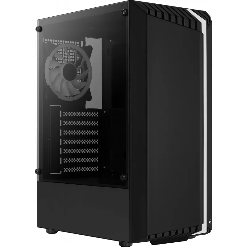 Aerocool Bionic V2 (PGS Bionic-G-BK-v2) počítačová skriňa Midi Tower, ATX, RGB, tvrdené sklo, čierna