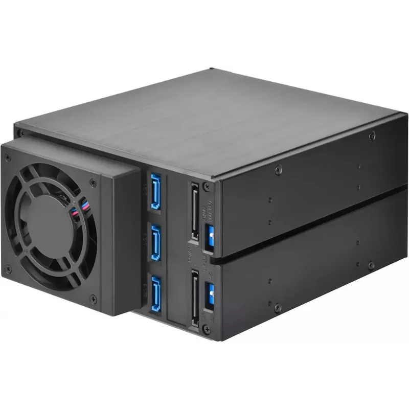 SilverStone SST-FS303-12G 3-pozíciový vymeniteľný rám pre disky 3,5 palca, čierny