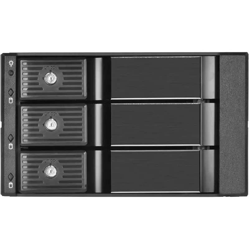 SilverStone SST-FS303-12G 3-pozíciový vymeniteľný rám pre disky 3,5 palca, čierny