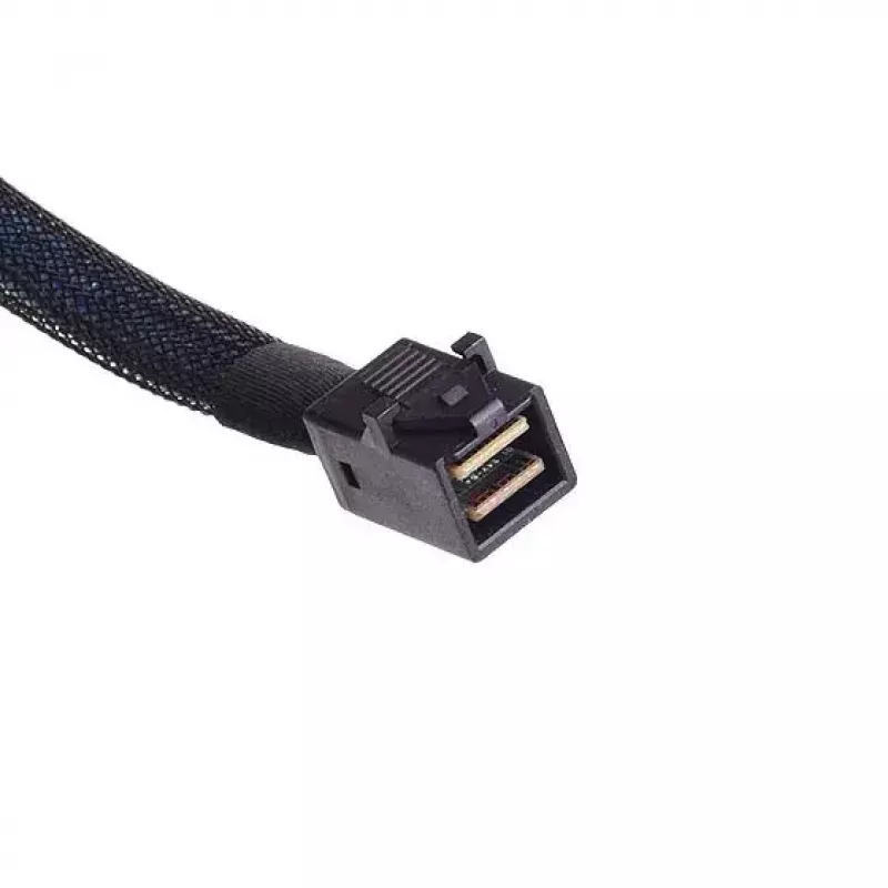 SilverStone SST-CPS05 kábel Mini-SAS HD (SFF-8643) na SATA 7-pin so sideband, 4-lane, SAS 12 Gbit/s, 0,5 m, čierny