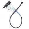SilverStone SST-CPS05 kábel Mini-SAS HD (SFF-8643) na SATA 7-pin so sideband, 4-lane, SAS 12 Gbit/s, 0,5 m, čierny