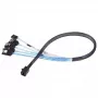 SilverStone SST-CPS05 kábel Mini-SAS HD (SFF-8643) na SATA 7-pin so sideband, 4-lane, SAS 12 Gbit/s, 0,5 m, čierny