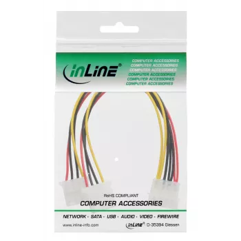InLine Interný napájací Y-kábel 1x 5,25 palca Molex / 2x 5,25 palca Molex 0,20 m
