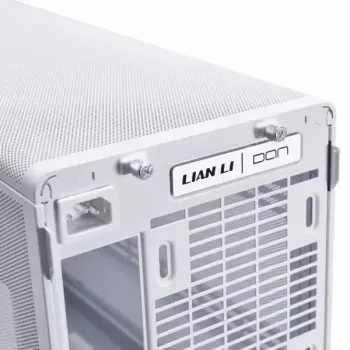 PC skriňa Lian Li A3-mATX Micro Tower biela s drevenými akcentmi — podpora Micro-ATX/Mini-ITX, ATX/SFX/SFX‑L napájacie zdroje