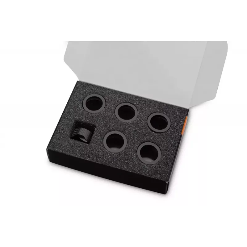 Kompresný krúžok EK Water Blocks hliník čierny 6 kusov