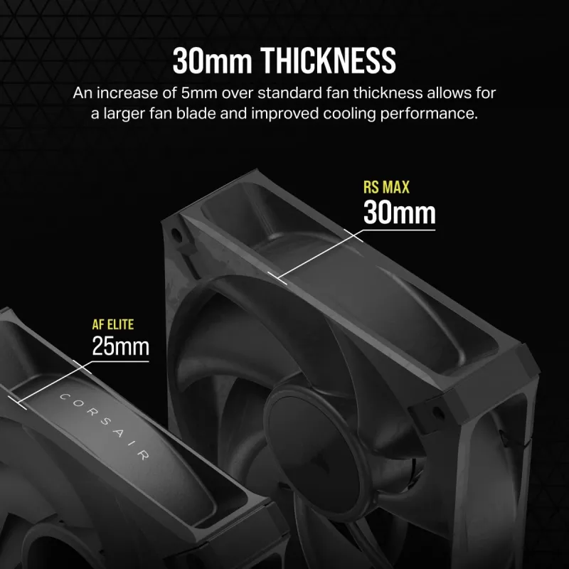 Ventilátor Corsair RS120 MAX 12 cm čierny 2000 U/min 4,2 mmH2O