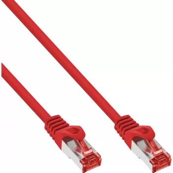 InLine patch kábel S/FTP PiMF Cat.6 250MHz PVC meď červený 0,5 m