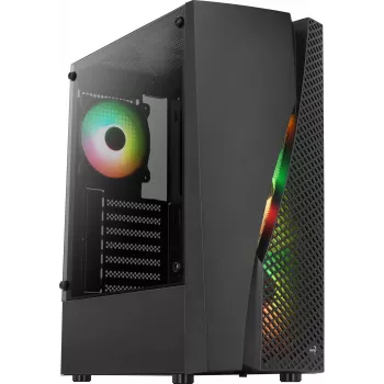 Aerocool WAVEBKV3 ATX PC skriňa z tvrdeného skla so 4xRGB ventilátormi čierna