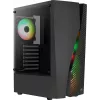 Aerocool WAVEBKV3 ATX PC skriňa z tvrdeného skla so 4xRGB ventilátormi čierna