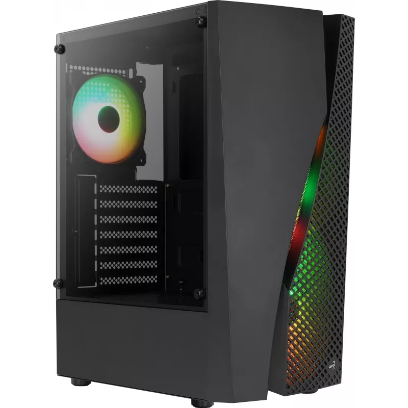 Aerocool WAVEBKV3 ATX PC skriňa z tvrdeného skla so 4xRGB ventilátormi čierna