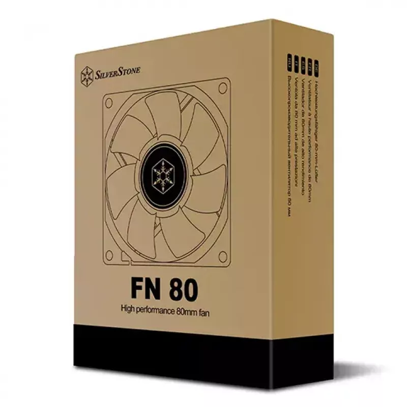Ventilátor Silverstone FN80 8 cm čierny 27.81 cfm 1.86 mmH2O