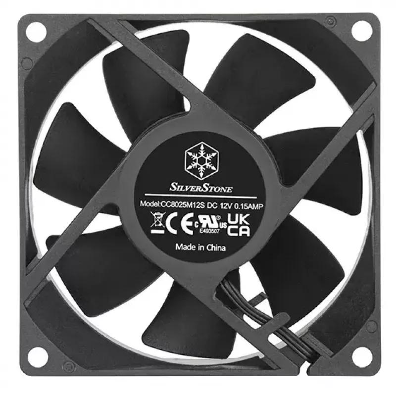 Ventilátor Silverstone FN80 8 cm čierny 27.81 cfm 1.86 mmH2O