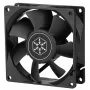 Ventilátor Silverstone FN80 8 cm čierny 27.81 cfm 1.86 mmH2O
