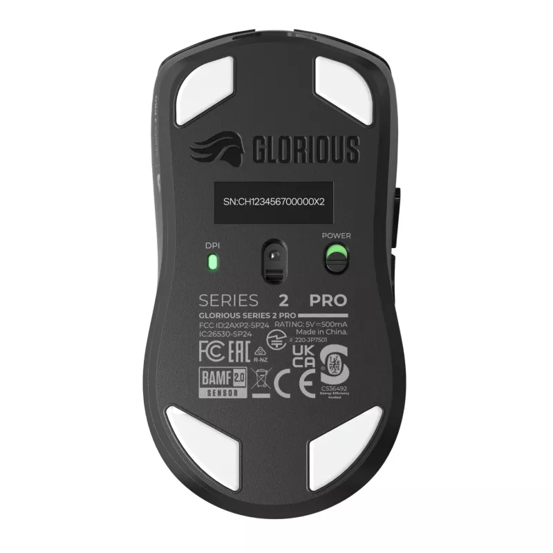 Bezdrôtová herná myš GLORIOUS Series 2 PRO (pre pravákov) – 26 000 DPI, RF Wireless + USB‑C, 4K/8K Hz, 6 tlačidiel, čierna