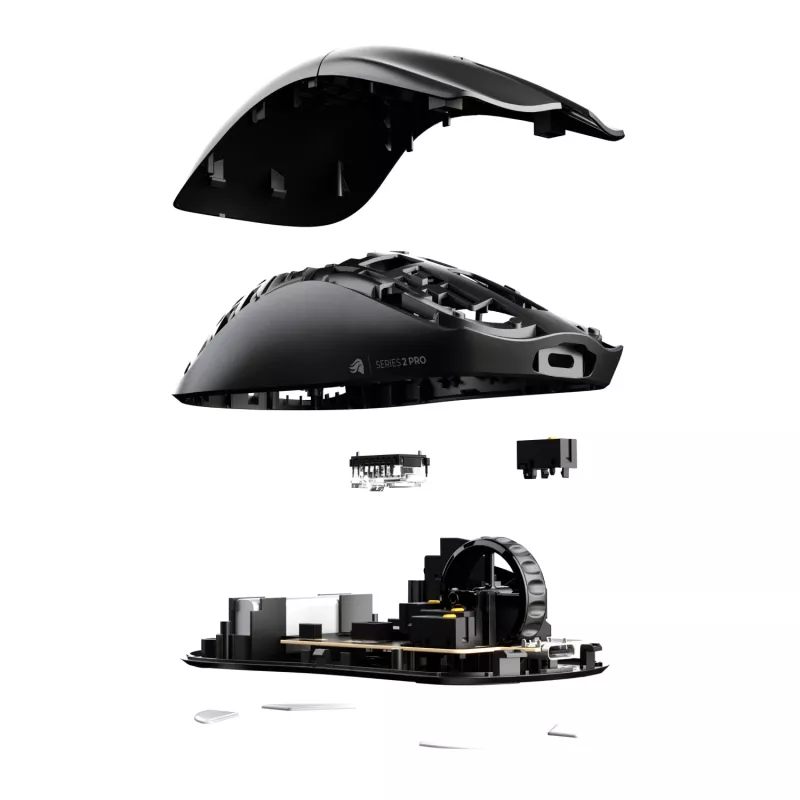 Bezdrôtová herná myš GLORIOUS Series 2 PRO (pre pravákov) – 26 000 DPI, RF Wireless + USB‑C, 4K/8K Hz, 6 tlačidiel, čierna
