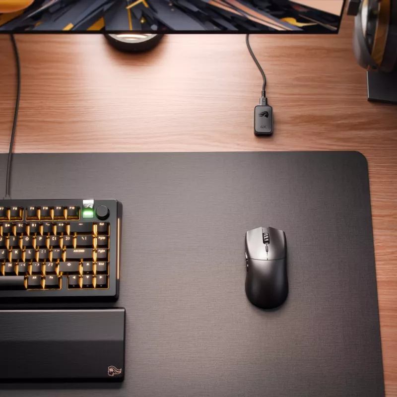 Bezdrôtová herná myš GLORIOUS Series 2 PRO (pre pravákov) – 26 000 DPI, RF Wireless + USB‑C, 4K/8K Hz, 6 tlačidiel, čierna